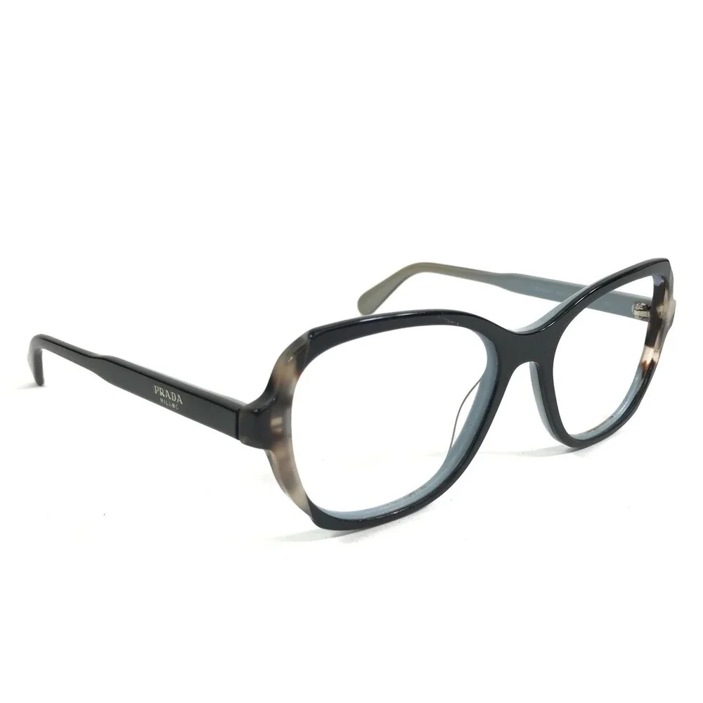 Prada Eyeglasses Frames VPR03V KHR-1O1 Black Blue Tortoise Full Rim 54-17-140